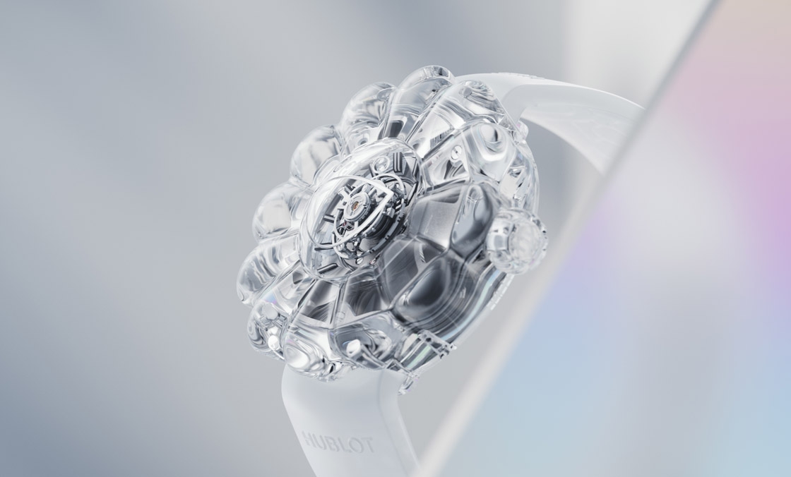 12辦花型透明藍寶石表殼！村上隆微笑小花仙氣爆棚了｜Hublot MP-15村上隆藍寶石陀飛輪腕表-復刻表