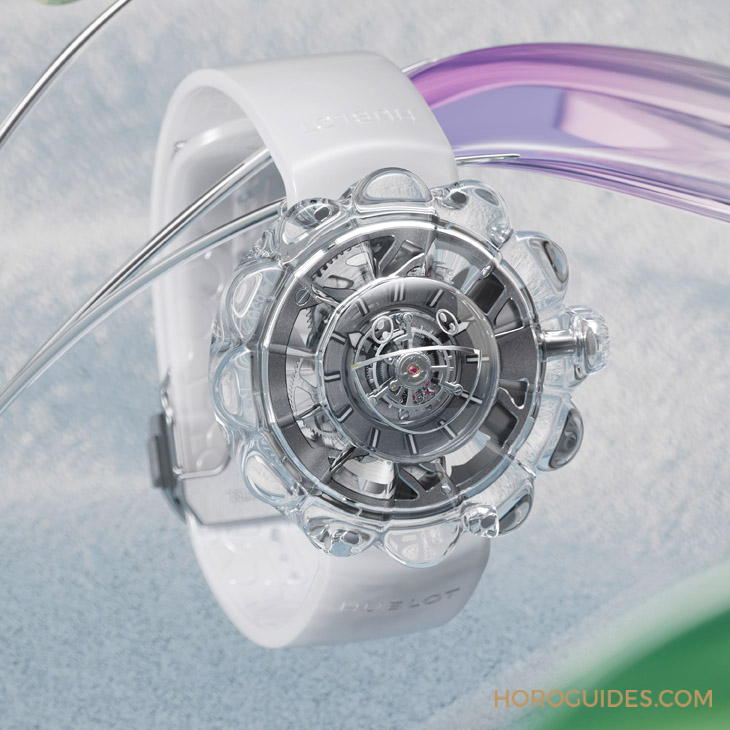 12辦花型透明藍寶石表殼！村上隆微笑小花仙氣爆棚了｜Hublot MP-15村上隆藍寶石陀飛輪腕表-復刻表