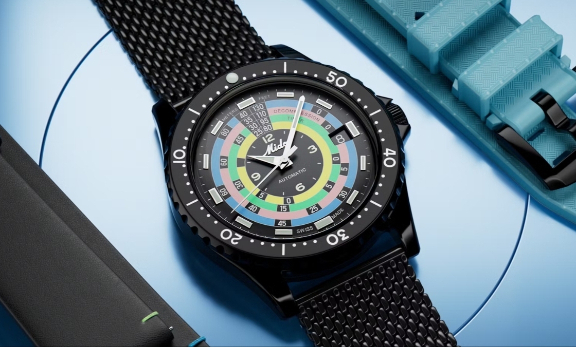 漆黑中的復(fù)古“彩虹圈”! MIDO再度推出Ocean Star Decompression Timer 1961復(fù)刻限量版-復(fù)刻表