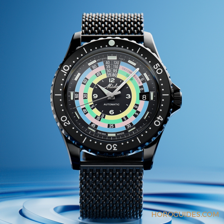 漆黑中的復(fù)古“彩虹圈”! MIDO再度推出Ocean Star Decompression Timer 1961復(fù)刻限量版-復(fù)刻表
