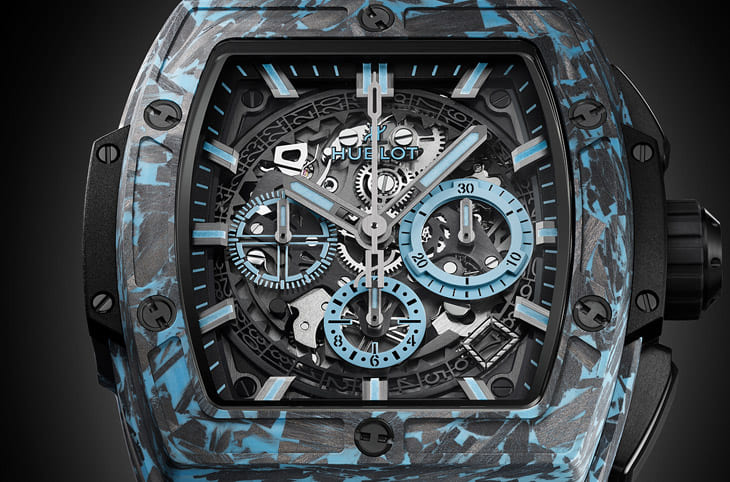 宇舶全新Spirit of Big Bang計時碼表:迷彩藍碳纖維夏日獻禮-復刻表