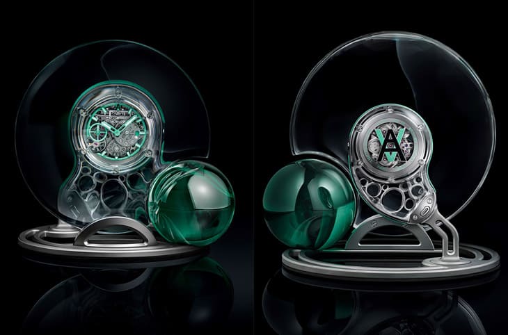 宇舶和火紅當(dāng)代藝術(shù)家Arsham合作 融入Meca-10機(jī)芯的水滴型懷表還能當(dāng)座鐘用-復(fù)刻表