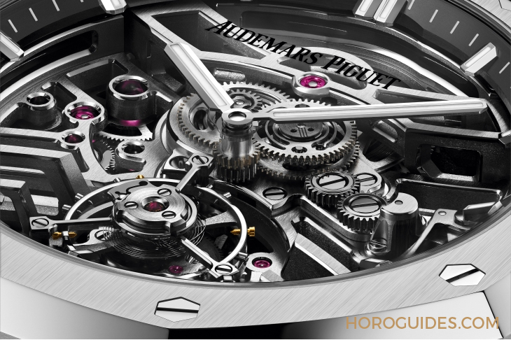 愛彼Royal Oak自動(dòng)上鏈飛行陀飛輪鏤空腕表:技術(shù)與藝術(shù)的融合-復(fù)刻表